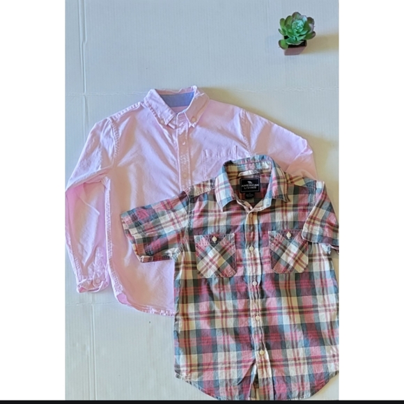 Boys Pink Button Down Bundle - Picture 1 of 4